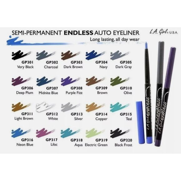 L.A. Girl Endless Semi-Permanent Auto Eyeliner GP301 Very Black Waterproof - Picture 2 of 2